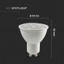 VT-249 6W GU10 RIPPLE PLASTIC SPOTLIGHT SAMSUNG CHIP 3000K 10'D