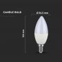 VT-293D 5.5W LED CANDLE BULB SAMSUNG CHIP 4000K E14 DIMMABLE