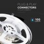 VT-3528 120 8W/M LED STRIP LIGHT COLORCODE:3000K IP20 (5M/ROLL)(PRICE PER M)