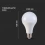 VT-233 20W A80 LED PLASTIC BULB SAMSUNG CHIP 3000K E27 120LM/W