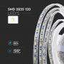 VT-2835 120 8W/M LED STRIP LIGHT 3000K IP65 24V DOUBLE PCB (10M/ROLL)(PRICE PER M)