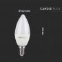 VT-5114 4.8W CANDLE BULB COMPATIBLE WITH AMAZON ALEXA & GOOGLE HOME RGB+WW-CW E14