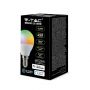 VT-5154 4.8W P45 BULB COMPATIBLE WITH AMAZON ALEXA & GOOGLE HOME RGB+WW-CW E14