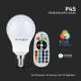 VT-2234 4.8W P45 LED SMART BULB RF CONTROL RGB+3000K DIMMABLE E14