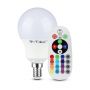 VT-2234 4.8W P45 LED SMART BULB RF CONTROL RGB+3000K DIMMABLE E14