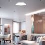 VT-7308 22W ROUND LED DESIGNER SURFACE PENDANT COLOR CHANGING D:300XH80 DIMMABLE WHITE