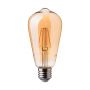 VT-1966 6W LED ST64 FILAMENT AMBER COVER BULB 2200K E27