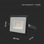 VT-4031 30W SMD FLOODLIGHT 4000K BLACK BODY