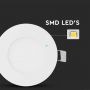 VT-307 3W LED PANEL LIGHT WITH EMC DRIVER 2700K ROUND