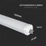 VT-1524 24W LED WATERPROOF X SERIES ECONOMICAL TUBE 120CM 4000K 160LM/W