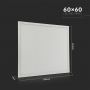 VT-6340 40W LED PANEL 600x600mm 6500K SQUARE 6PCS/PACK