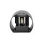 VT-756 5W WALL LAMP BRIDGELUX CHIP 3000K BLACK ROUND