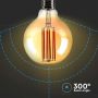 VT-2027 7W G95 LED FILAMENT BULB AMBER GLASS 2200K E27