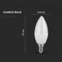 VT-2076 4.5W PLASTIC CANDLE BULB 6500K 3PCS/PACK E14