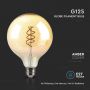 VT-2126 6W G125 LED DOUBLE SPIRAL FILAMENT BULB AMBER GLASS 1800K E27