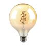 VT-2126 6W G125 LED DOUBLE SPIRAL FILAMENT BULB AMBER GLASS 1800K E27