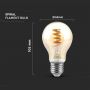 VT-2154 4W LED SPIRAL FILAMENT BULB AMBER 1800K