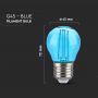 VT-2132-N 2W G45 LED BLUE COLOR FILAMENT BULB E27