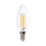 VT-2127 6W CANDLE FILAMENT BULB CLEAR COVER 3000K E14