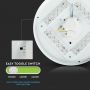 VT-8412-S 12W LED DOME LIGHT-230MM WITH STARRY COVER CCT 3IN1 ROUND