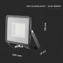 VT-56 50W SMD FLOODLIGHT SAMSUNG CHIP 6500K BLACK BODY GREY GLASS