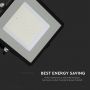 VT-106 100W SMD FLOODLIGHT SAMSUNG CHIP 6500K BLACK BODY GREY GLASS