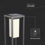 VT-66 2W LED SOLAR BOLLARD SAMSUNG LED CHIP 3000K GREY BODY