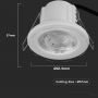 VT-885 5W SPOTLIGHT FIRERATED FITTING SAMSUNG CHIP 3000K WHITE