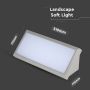 VT-8055 20W LED LANDSCAPE OUTDOOR SOFT LIGHT LARGE 3000K GREY BODY