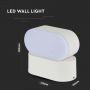 VT-816 5W LED WALL LIGHT 3000K WHITE BODY