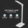 VT-1027 7W LED TABLE LAMP WIRELESS CHARGER 3IN1 WHITE