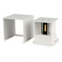 VT-759-12 11W WALL LAMP BRIDGELUX CHIP 3000K WHITE SQUARE