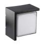 VT-827 12W LED WALL LIGHT 3000K BLACK SQUARE