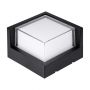 VT-827 12W LED WALL LIGHT 4000K BLACK SQUARE