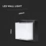 VT-828 12W LED WALL LIGHT 3000K BLACK SQUARE