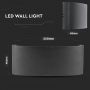 VT-848 7W LED WALL LIGHT 3000K SAND BLACK