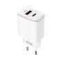 VT-3530 20W CHARGING ADAPTER 1 PD+1 QC PORT WHITE