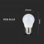 VT-2224 3.5W G45 LED BULB (RF CONTROL - DIMMABLE) RGB+6400K DIMMABLE E27