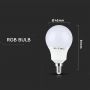 VT-2234 3.5W P45 LED BULB (RF CONTROL - DIMMABLE) RGB+6400K E14