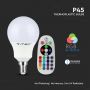 VT-2234 3.5W P45 LED BULB (RF CONTROL - DIMMABLE) RGB+6400K E14