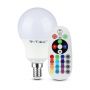 VT-2234 3.5W P45 LED BULB (RF CONTROL - DIMMABLE) RGB+6400K E14