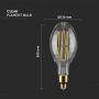 VT-2324 24W LED ED120 FILAMENT BULB-CLEAR GLASS 6400K E27(160LM/WATT)