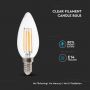 VT-2327 6W C35 Filament / Klosz Transparentny/ Barwa:4000K / Trzonek: E14 / Skutecznosc: 130lm/W