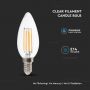 VT-2304D 4W CANDLE FILAMENT BULB CLEAR COVER 3000K E14 DIMMABLE