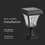 VT-983 LED SOLAR STAND LAMP CCT 3IN1 MATT BLACK BODY