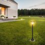 VT-984 LED SOLAR LAWN LAMP CCT 3IN1 MATT BLACK BODY