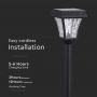 VT-984 LED SOLAR LAWN LAMP CCT 3IN1 MATT BLACK BODY