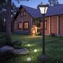 VT-984 LED SOLAR LAWN LAMP 3000K+6000K MATT BLACK BODY