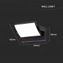 VT-11020 17W LED WALL LIGHT 3000K BLACK BODY IP65