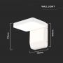 VT-11020 17W LED WALL LIGHT 3000K WHITE BODY SQUARE IP65